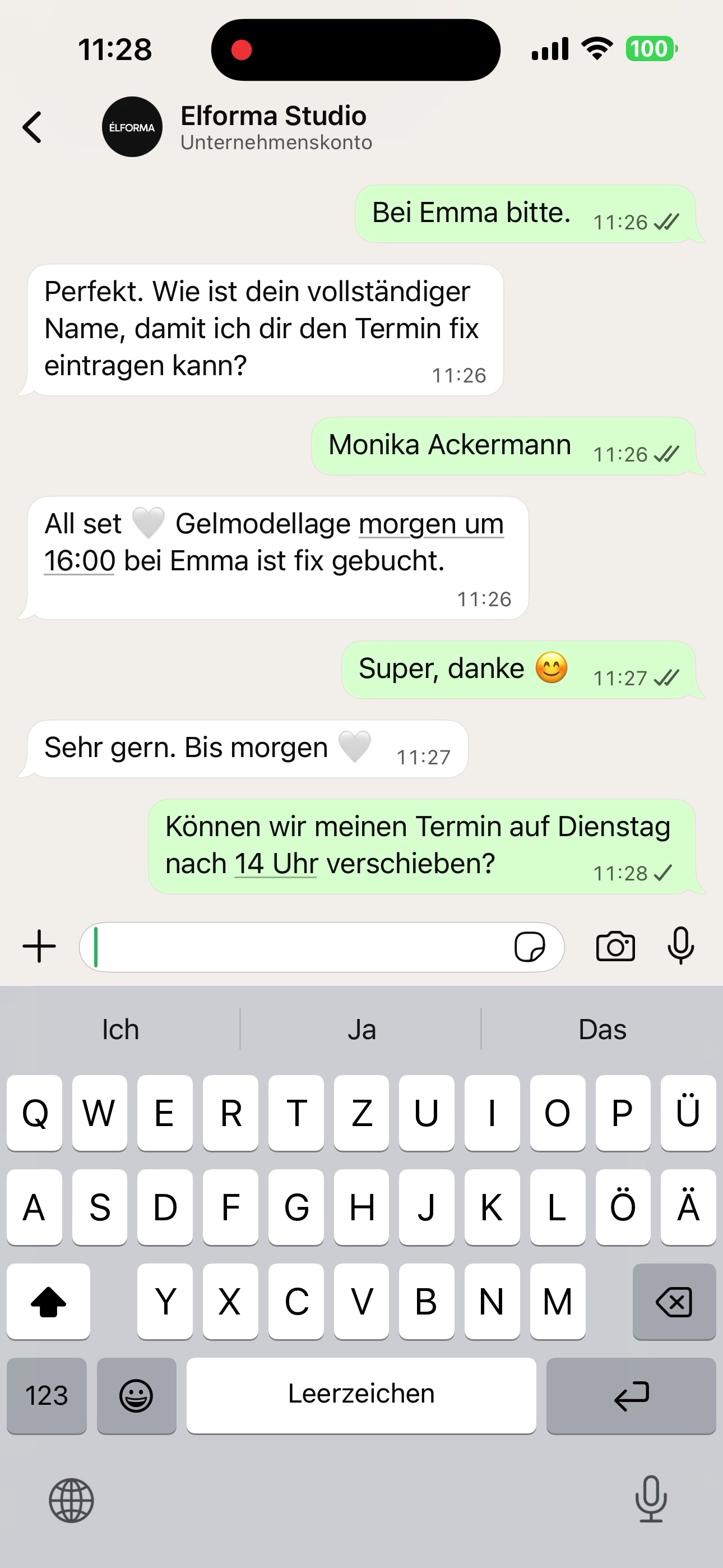 WhatsApp booking follow-up